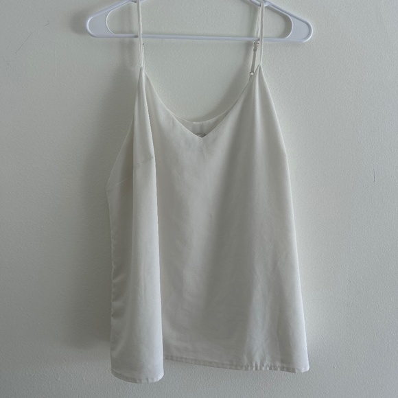 Women’s Spaghetti Strap White Dress Shirt - Picture 1 of 3